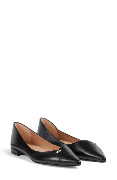 Lk Bennett Cally Pointed Toe Flat In Black