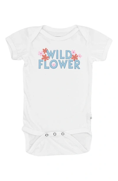Feather 4 Arrow Babies' Wild Flower Cotton Graphic Bodysuit In White
