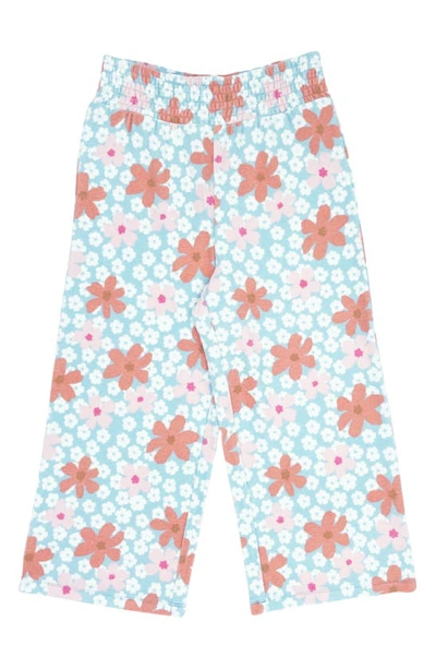 Feather 4 Arrow Babies' Floral Hacci Knit Lounge Pants In Blue