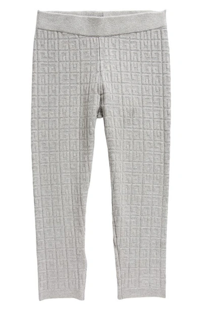 Givenchy Kids' 4g Logo-jacquard Leggings In Heather Grey