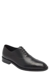 Hugo Boss Italian Leather Derby Shoes With Stitching Details In Black