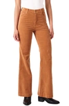 Rolla's East Coast Rusty Rose Corduroy High Rise Flare Pants In Tan