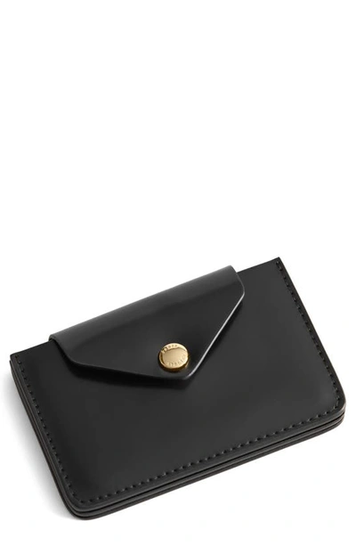 & Other Stories Leather Envelope Card Holder In Black