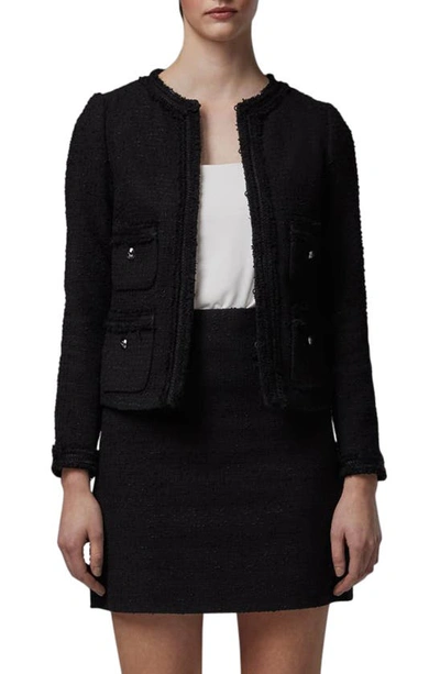 Lk Bennett Charlee Tweed Jacket In Black