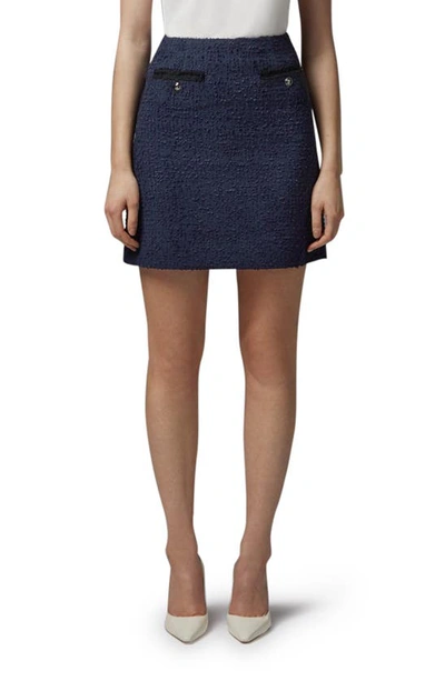 Lk Bennett Charlee Tweed Miniskirt In Blue