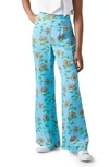 Lk Bennett Esme Norse Floral Wide Leg Trousers In Norse Blue Multi