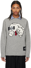 UNDERCOVER GRAY 'TOY WITHOUT SOUL' SWEATER