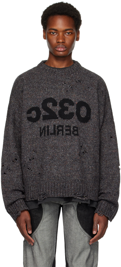 032c Painters Cover Distressed-effect Jumper In Grey