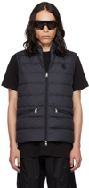 Moncler Treompan Tech Down Vest In 999 Black