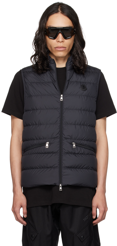 Moncler Treompan Tech Down Vest In Black