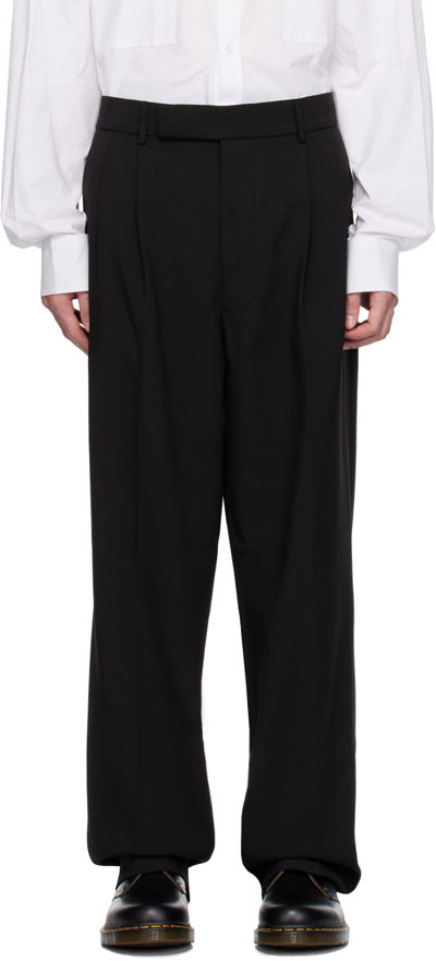 The Frankie Shop Black Beo Trousers In Dark Expresso