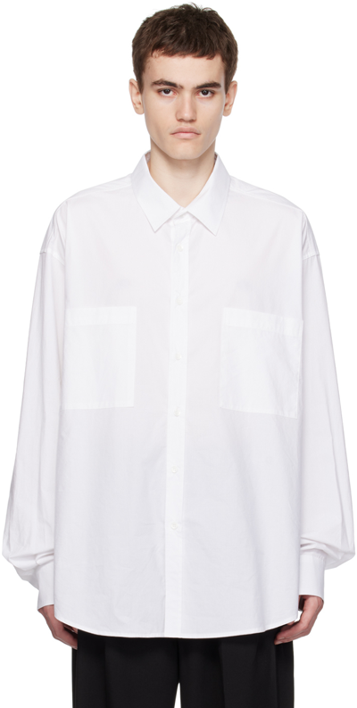 The Frankie Shop Gus Cotton Poplin Oxford Shirt In White