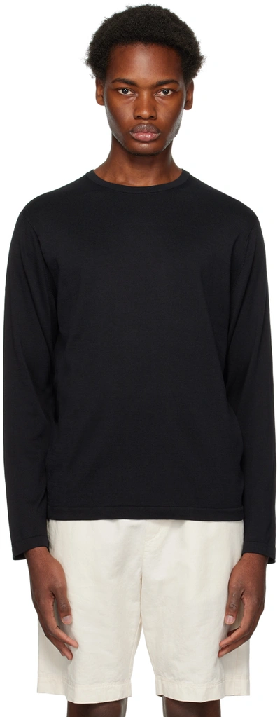 SUNSPEL BLACK CREWNECK SWEATER