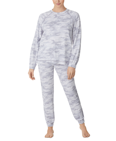 Sanctuary Women's 2-pc. Brushed French Terry Jogger Pajamas Set In Silver Camo