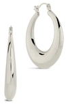 Sterling Forever Quinn Tube Hoop Earrings In Silver