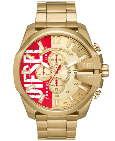 Diesel Men's Mega Chief Quartz Chronograph Gold-tone Stainless Steel Watch 51mm