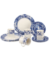 Spode Blue Italian Brocato 12pc Set In Blue