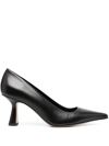 AEYDE 80MM POINTED-TOE LEATHER PUMPS