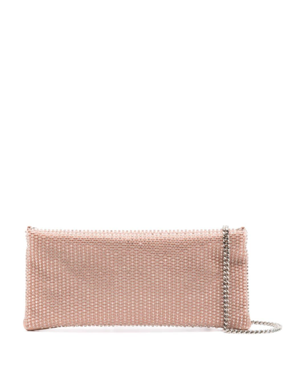 Casadei Crystal-embellished Clutch Bag In Pink