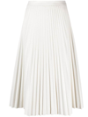 Proenza Schouler White Label Faux Leather Pleated Skirt Off White 10 In White
