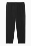 Cos Tapered Elasticated Trousers In Black