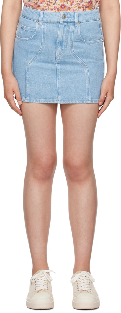 Isabel Marant Étoile Blue Vesna Denim Miniskirt In 30lu Light Blue