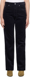 ISABEL MARANT ÉTOILE NAVY RWAN TROUSERS