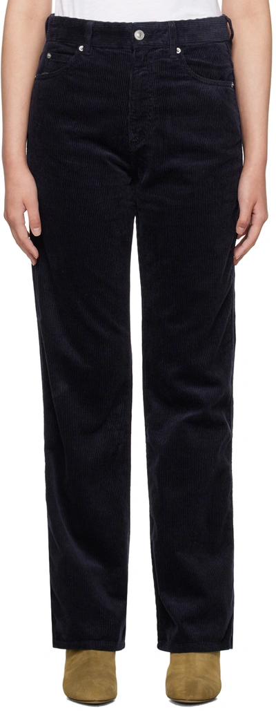 Isabel Marant Étoile Navy Rwan Trousers In 30fn Faded Night