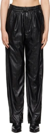 ISABEL MARANT ÉTOILE BLACK BRINA FAUX-LEATHER TROUSERS