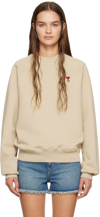 AMI ALEXANDRE MATTIUSSI TAUPE AMI DE CŒUR SWEATSHIRT