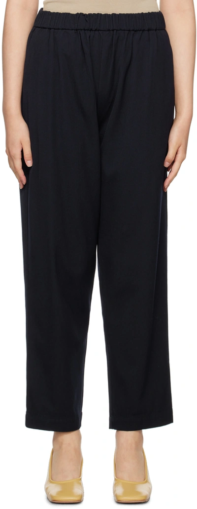 Casey Casey Navy Fabi Trousers In Blue