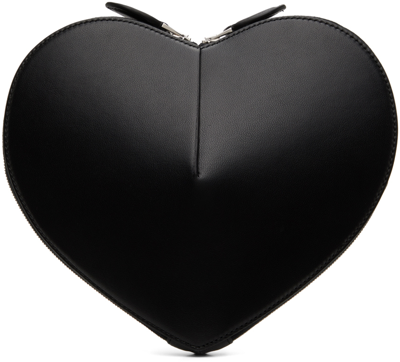 Alaïa Le Coeur Black Leather Crossbody Bag In 999 Noir