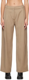 Wynn Hamlyn Tan Lana Trousers In Tan