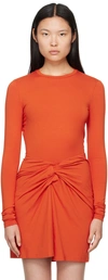 Isabel Marant Étoile Orange Leonio Long Sleeve T-shirt In 11or Orange