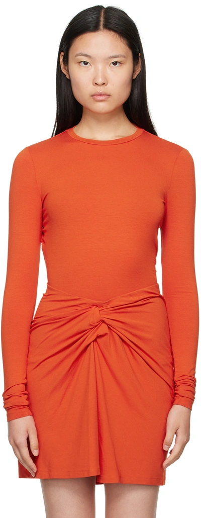 Isabel Marant Étoile Orange Leonio Long Sleeve T-shirt In 11or Orange