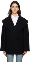 ALAÏA BLACK GATHERED COAT