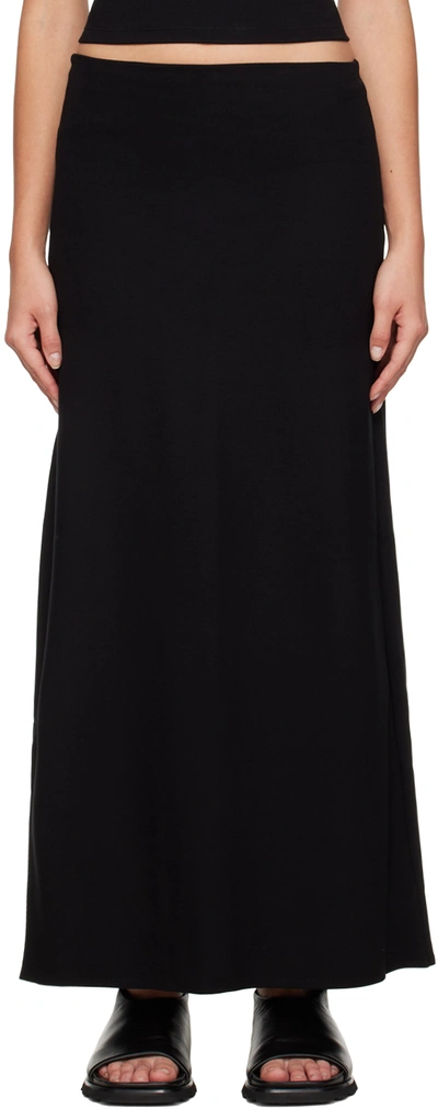 Leset Rio Solid Maxi Skirt In Black (blk)