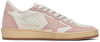 GOLDEN GOOSE WHITE & PINK BALL STAR SNEAKERS