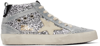 Golden Goose Glittered High-top Sneakers In 70260 Silver/ivory/b