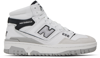 NEW BALANCE WHITE & BLACK 650 SNEAKERS