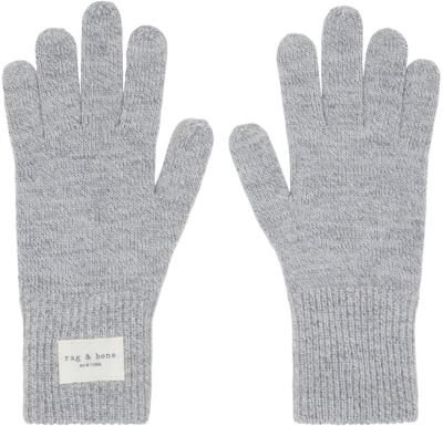 Rag & Bone Gray Addison Gloves In Grey