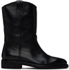 Golden Goose Biker Ankle Boots In Black Leather In 90100 Black