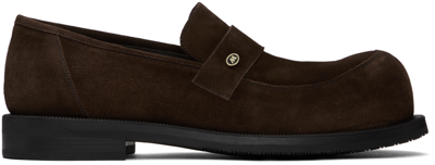 Martine Rose Brown Bulb Toe Extreme Loafer In Chocolate