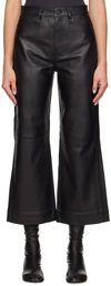 Proenza Schouler Black  White Label Culotte Leather Pants In 001 Black