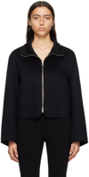 Filippa K Wool-cashmere Zip-up Jacket In 1433 Black