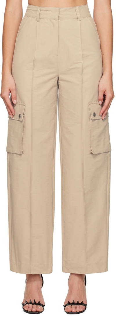 Han Kjobenhavn Beige Baggy Trousers In Cold Khaki