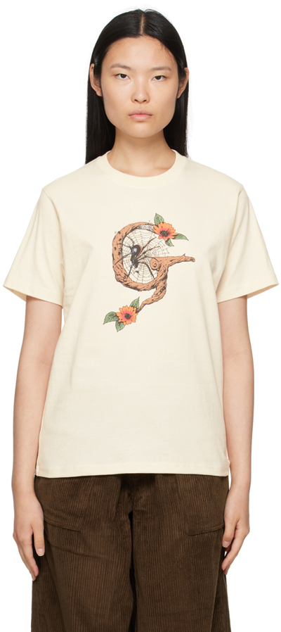 Gentle Fullness Off-white Graphic T-shirt In Oatmeal G Spider