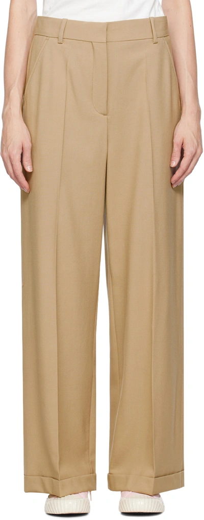 Kenzo Beige  Paris Suit Trousers In Dark Beige