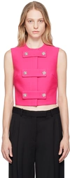 Versace Pink Medusa Vest In 1po30/hot Pink