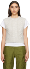 Rag & Bone Women's Brody Cable-knit Wool-blend Vest In Light Grey